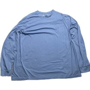 Crown And Ivy Men’s Long Sleeve Blue Casual Pocket T-Shirt Size XXL